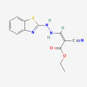 ethyl (2Z)-3-[2-(1,3-benzothiazol-2-yl)hydrazinyl]-2-cyanoprop-2-enoate