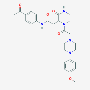 N-(4-acetylphenyl)-2-(1-{[4-(4-methoxyphenyl)piperazin-1-yl]acetyl}-3-oxopiperazin-2-yl)acetamide