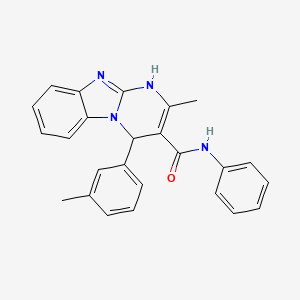 2-methyl-4-(3-methylphenyl)-N-phenyl-1,4-dihydropyrimido[1,2-a]benzimidazole-3-carboxamide