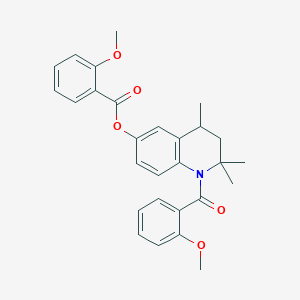 1-[(2-Methoxyphenyl)carbonyl]-2,2,4-trimethyl-1,2,3,4-tetrahydroquinolin-6-yl 2-methoxybenzoate