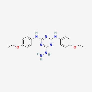 N,N'-bis(4-ethoxyphenyl)-6-hydrazinyl-1,3,5-triazine-2,4-diamine