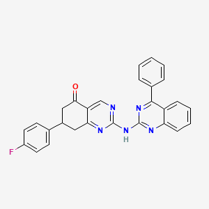 7-(4-fluorophenyl)-2-[(4-phenylquinazolin-2-yl)amino]-7,8-dihydroquinazolin-5(6H)-one