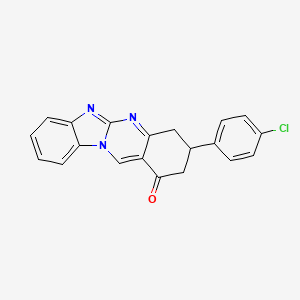 3-(4-chlorophenyl)-3,4-dihydrobenzimidazo[2,1-b]quinazolin-1(2H)-one