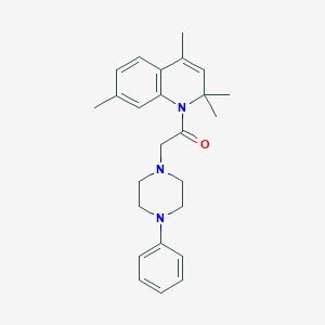 2-(4-phenylpiperazin-1-yl)-1-(2,2,4,7-tetramethylquinolin-1(2H)-yl)ethanone