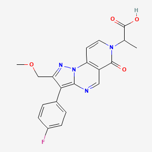 2-[3-(4-fluorophenyl)-2-(methoxymethyl)-6-oxopyrazolo[1,5-a]pyrido[3,4-e]pyrimidin-7(6H)-yl]propanoic acid