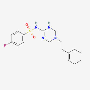 Benzenesulfonamide, N-[5-[2-(1-cyclohexen-1-yl)ethyl]-3,4,5,6-tetrahydro-1,3,5-triazin-2-yl]-4-fluoro-