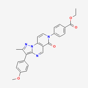 ethyl 4-[3-(4-methoxyphenyl)-2-methyl-6-oxopyrazolo[1,5-a]pyrido[3,4-e]pyrimidin-7(6H)-yl]benzoate