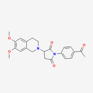 1-(4-acetylphenyl)-3-(6,7-dimethoxy-3,4-dihydroisoquinolin-2(1H)-yl)pyrrolidine-2,5-dione