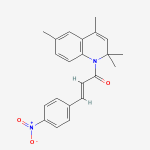 (2E)-3-(4-nitrophenyl)-1-(2,2,4,6-tetramethylquinolin-1(2H)-yl)prop-2-en-1-one