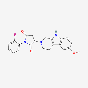 1-(2-fluorophenyl)-3-(6-methoxy-1,3,4,9-tetrahydro-2H-beta-carbolin-2-yl)pyrrolidine-2,5-dione