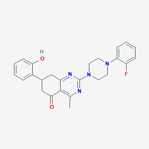 2-[4-(2-fluorophenyl)piperazin-1-yl]-7-(2-hydroxyphenyl)-4-methyl-7,8-dihydroquinazolin-5(6H)-one