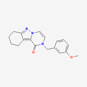 2-[(3-methoxyphenyl)methyl]-1H,2H,7H,8H,9H,10H-pyrazino[1,2-b]indazol-1-one