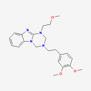 3-[2-(3,4-Dimethoxyphenyl)ethyl]-1-(2-methoxyethyl)-1,2,3,4-tetrahydro[1,3,5]triazino[1,2-a]benzimidazole