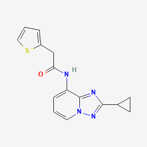 N-{2-cyclopropyl-[1,2,4]triazolo[1,5-a]pyridin-8-yl}-2-(thiophen-2-yl)acetamide