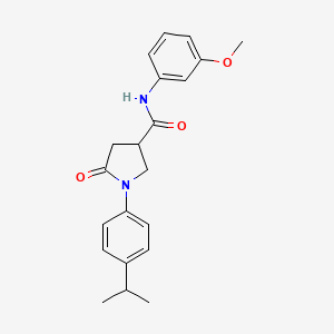 N-(3-methoxyphenyl)-5-oxo-1-[4-(propan-2-yl)phenyl]pyrrolidine-3-carboxamide