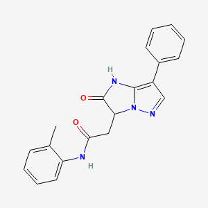 N-(2-methylphenyl)-2-(2-oxo-7-phenyl-2,3-dihydro-1H-imidazo[1,2-b]pyrazol-3-yl)acetamide