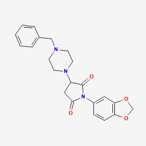 1-(1,3-Benzodioxol-5-yl)-3-(4-benzylpiperazin-1-yl)pyrrolidine-2,5-dione