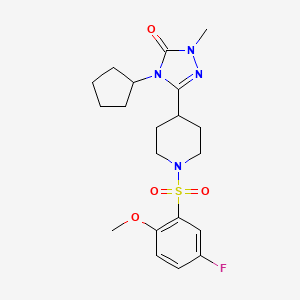 4-cyclopentyl-3-(1-((5-fluoro-2-methoxyphenyl)sulfonyl)piperidin-4-yl)-1-methyl-1H-1,2,4-triazol-5(4H)-one