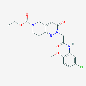 molecular formula C19H21ClN4O5 B11184158 ethyl 2-{2-[(5-chloro-2-methoxyphenyl)amino]-2-oxoethyl}-3-oxo-3,5,7,8-tetrahydropyrido[4,3-c]pyridazine-6(2H)-carboxylate 