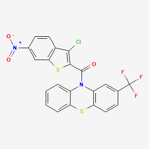 (3-chloro-6-nitro-1-benzothiophen-2-yl)[2-(trifluoromethyl)-10H-phenothiazin-10-yl]methanone