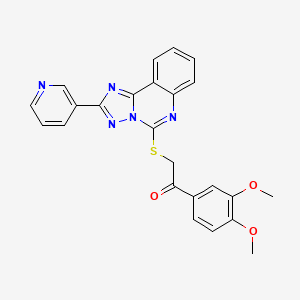 1-(3,4-Dimethoxyphenyl)-2-{[2-(pyridin-3-yl)[1,2,4]triazolo[1,5-c]quinazolin-5-yl]sulfanyl}ethanone