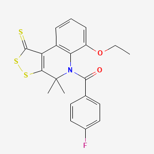 (6-Ethoxy-4,4-dimethyl-1-thioxo-1,4-dihydro-2,3-dithia-5-aza-cyclopenta[a]naphthalen-5-yl)-(4-fluoro-phenyl)-methanone