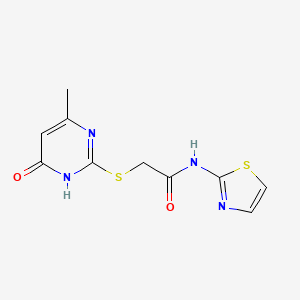 2-[(4-hydroxy-6-methylpyrimidin-2-yl)sulfanyl]-N-(1,3-thiazol-2-yl)acetamide