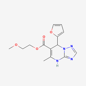 2-Methoxyethyl 7-(furan-2-yl)-5-methyl-4,7-dihydro[1,2,4]triazolo[1,5-a]pyrimidine-6-carboxylate