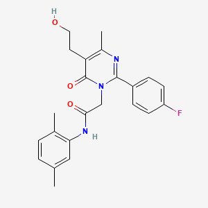 N-(2,5-dimethylphenyl)-2-[2-(4-fluorophenyl)-5-(2-hydroxyethyl)-4-methyl-6-oxopyrimidin-1(6H)-yl]acetamide