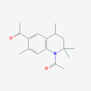 molecular formula C17H23NO2 B11184229 1,6-Diacetyl-2,2,4,7-tetramethyl-1,2,3,4-tetrahydro-quinoline 