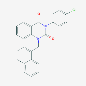 molecular formula C25H17ClN2O2 B11184235 3-(4-chlorophenyl)-1-(naphthalen-1-ylmethyl)quinazoline-2,4(1H,3H)-dione 