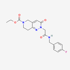 ethyl 2-{2-[(4-fluorobenzyl)amino]-2-oxoethyl}-3-oxo-3,5,7,8-tetrahydropyrido[4,3-c]pyridazine-6(2H)-carboxylate