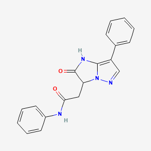 molecular formula C19H16N4O2 B11184266 2-(2-oxo-7-phenyl-2,3-dihydro-1H-imidazo[1,2-b]pyrazol-3-yl)-N-phenylacetamide 