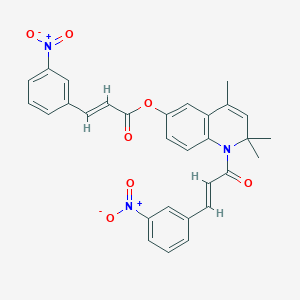 2,2,4-trimethyl-1-[(2E)-3-(3-nitrophenyl)prop-2-enoyl]-1,2-dihydroquinolin-6-yl (2E)-3-(3-nitrophenyl)prop-2-enoate