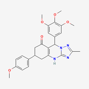 6-(4-methoxyphenyl)-2-methyl-9-(3,4,5-trimethoxyphenyl)-5,6,7,9-tetrahydro[1,2,4]triazolo[5,1-b]quinazolin-8(4H)-one