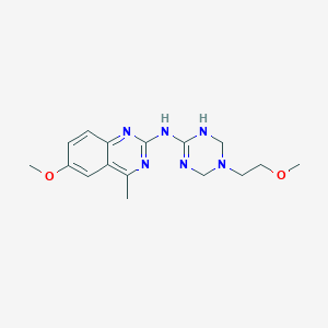 6-methoxy-N-[5-(2-methoxyethyl)-1,4,5,6-tetrahydro-1,3,5-triazin-2-yl]-4-methylquinazolin-2-amine