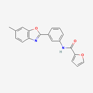 N-[3-(6-methyl-1,3-benzoxazol-2-yl)phenyl]furan-2-carboxamide