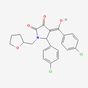 5-(4-chlorophenyl)-4-[(4-chlorophenyl)carbonyl]-3-hydroxy-1-(tetrahydrofuran-2-ylmethyl)-1,5-dihydro-2H-pyrrol-2-one