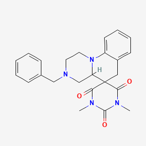 3'-Benzyl-1,5-dimethyl-1',2',3',4',4'A,6'-hexahydrospiro[1,5-diazinane-3,5'-pyrazino[1,2-A]quinoline]-2,4,6-trione