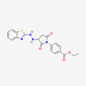 Ethyl 4-{3-[2-(1,3-benzothiazol-2-yl)hydrazinyl]-2,5-dioxopyrrolidin-1-yl}benzoate