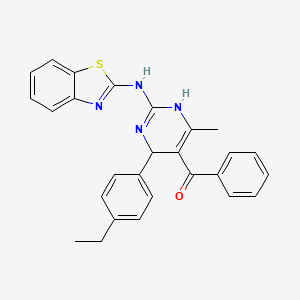 [2-(1,3-Benzothiazol-2-ylamino)-4-(4-ethylphenyl)-6-methyl-1,4-dihydropyrimidin-5-yl](phenyl)methanone