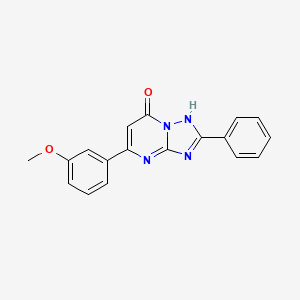 molecular formula C18H14N4O2 B11184378 5-(3-methoxyphenyl)-2-phenyl-1H-[1,2,4]triazolo[1,5-a]pyrimidin-7-one 