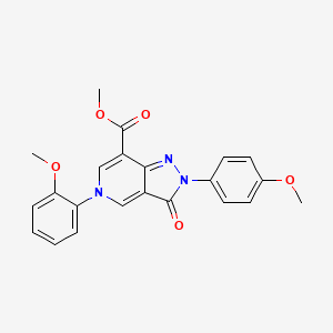 methyl 5-(2-methoxyphenyl)-2-(4-methoxyphenyl)-3-oxo-3,5-dihydro-2H-pyrazolo[4,3-c]pyridine-7-carboxylate