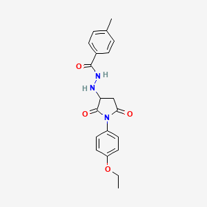 N'-[1-(4-ethoxyphenyl)-2,5-dioxopyrrolidin-3-yl]-4-methylbenzohydrazide