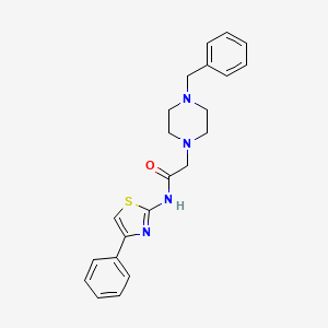 2-(4-benzylpiperazin-1-yl)-N-(4-phenyl-1,3-thiazol-2-yl)acetamide