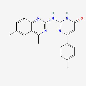 2-[(4,6-dimethylquinazolin-2-yl)amino]-6-(4-methylphenyl)pyrimidin-4(3H)-one