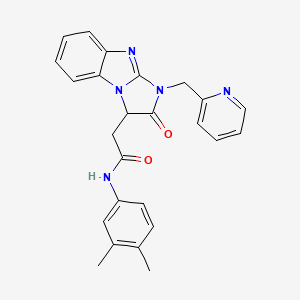 N-(3,4-dimethylphenyl)-2-[2-oxo-1-(pyridin-2-ylmethyl)-2,3-dihydro-1H-imidazo[1,2-a]benzimidazol-3-yl]acetamide