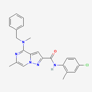 4-[benzyl(methyl)amino]-N-(4-chloro-2-methylphenyl)-6-methylpyrazolo[1,5-a]pyrazine-2-carboxamide