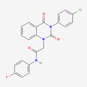 2-[3-(4-chlorophenyl)-2,4-dioxo-3,4-dihydroquinazolin-1(2H)-yl]-N-(4-fluorophenyl)acetamide