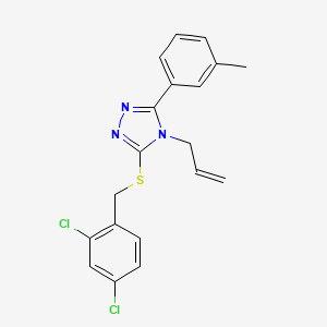 molecular formula C19H17Cl2N3S B11184467 3-{[(2,4-dichlorophenyl)methyl]sulfanyl}-5-(3-methylphenyl)-4-(prop-2-en-1-yl)-4H-1,2,4-triazole 